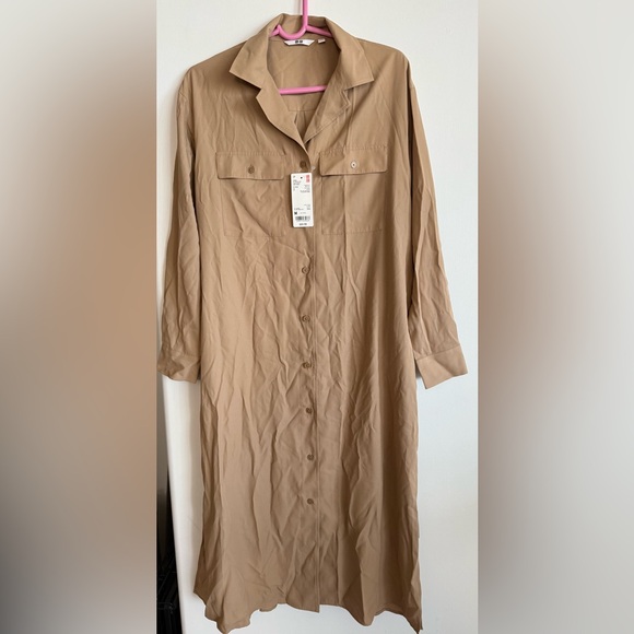 NWT Uniqlo UV Protection Long sleeve shirt dress Size M - Picture 5 of 5